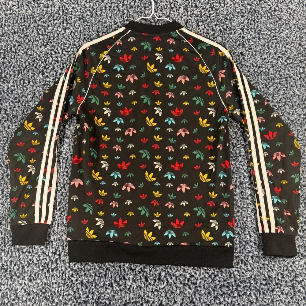 Adidas Originals Multi Color Trefoil Logo Track Jacket Black FM4892 Kids XL